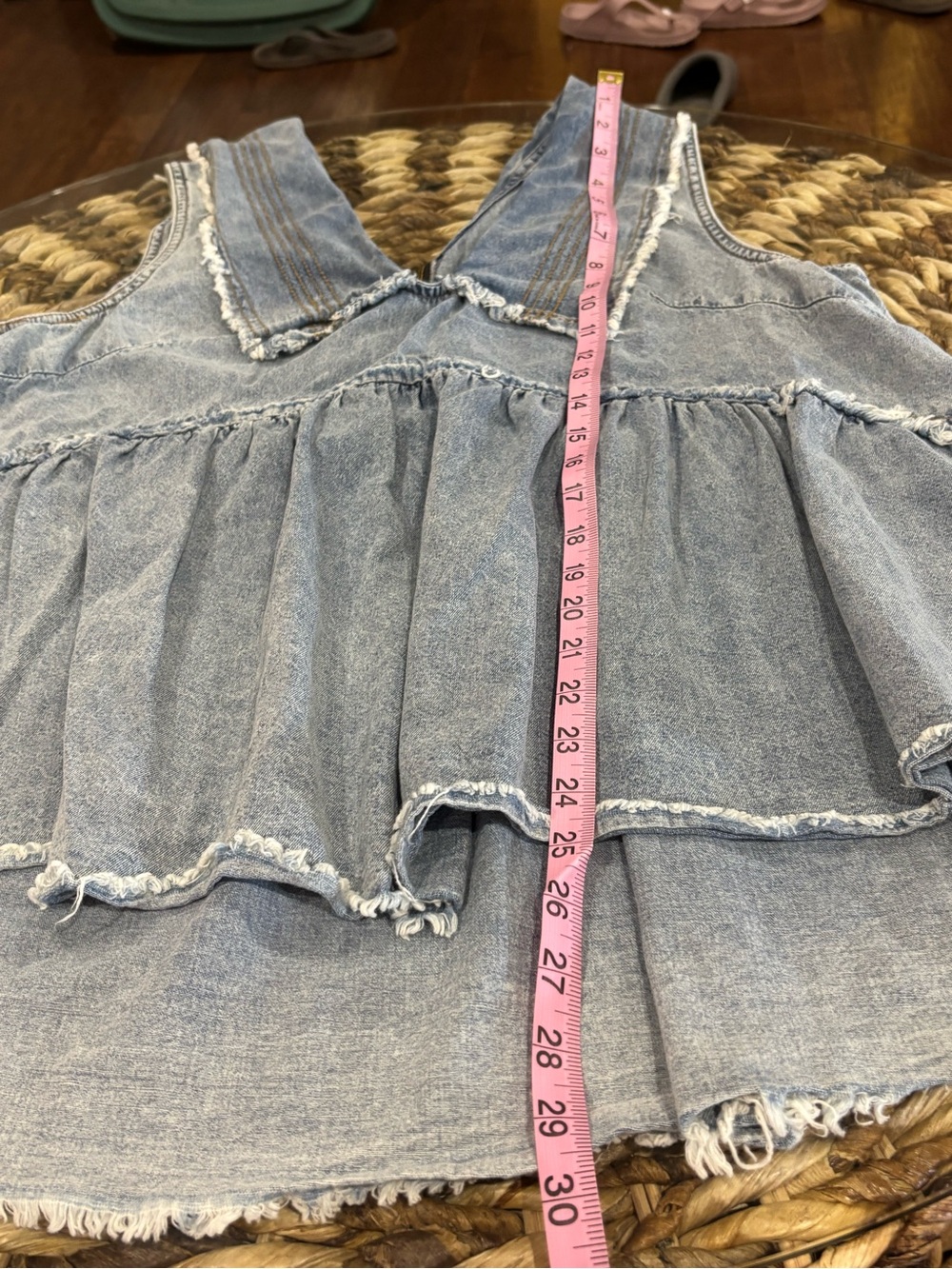 POL Light Blue Denim distressed top - Picture 5 of 5